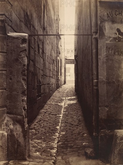 Rue du Chat-qui-Pêche (from the Rue de la Huchette), ca. 1868.