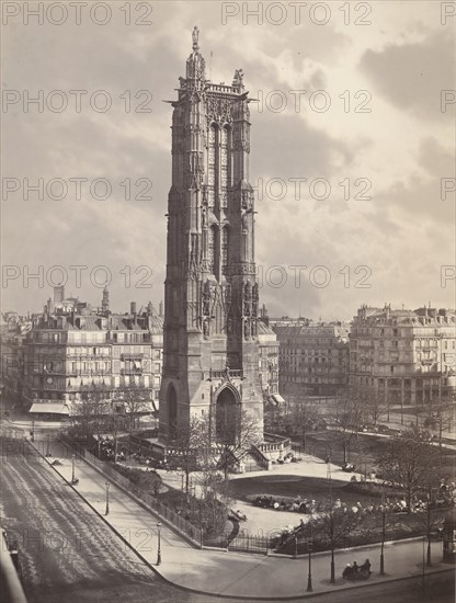 La Tour St. Jacques La Boucherie à Paris, ca. 1867.