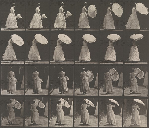 [Woman Opening Parasol], 1883-86, printed 1887.
