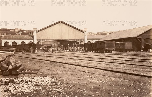 Lyon, Gare de Perrache, ca. 1861.