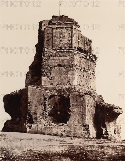 Nimes, Tour Magne, 1853.