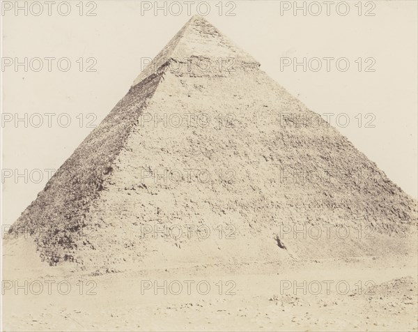Djizeh (Nécropole de Memphis), Pyramide de Chéphren, 1851-52, printed 1853-54.