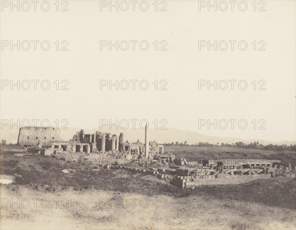 Karnak (Thèbes), Vue Générale des Ruines Prise du Sud-Est, en T, 1851-52, printed 1853-54.