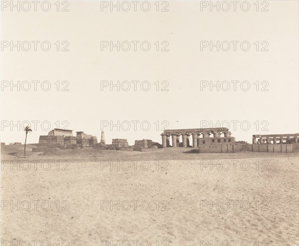 Louksor (Thèbes), Vue Générale des Ruines, 1851-52, printed 1853-54.