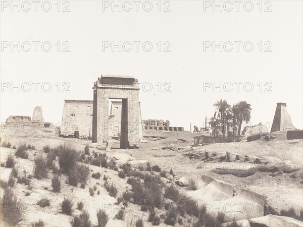 Karnak (Thèbes), Vue Générale des Ruines Prise du Point B, 1851-52, printed 1853-54.