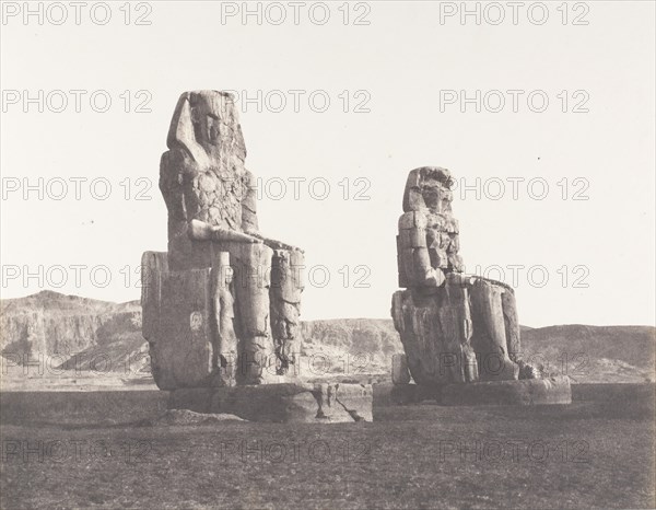 Gournah (Thèbes), Colosses (Celui de Droite, Dit de Memnon), 1851-52, printed 1853-54.