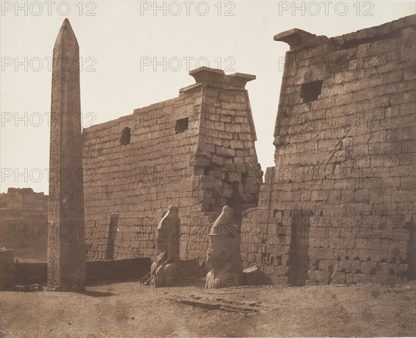 Louksor (Thèbes), Construction Antérieure - Pylône Colosses et Obélisque, 1851-52.