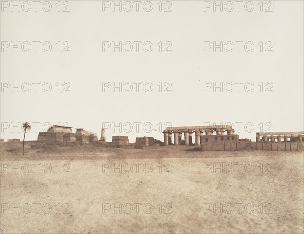 Louksor (Thèbes), Vue Générale des Ruines, 1851-52.