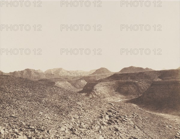 Nubie, Environs d'Ibrim, Chaine Arabique - Vue d'un Ravin, 1851-52.