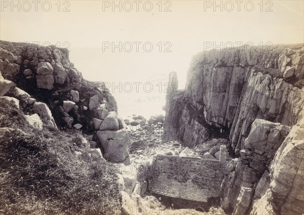 [Rocky Inlet with Seascape], 1870s.