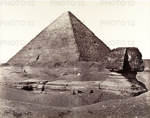 The Great Pyramid and The Great Sphinx, 1858.