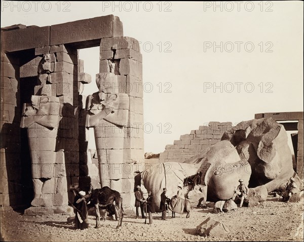 The Rameseum of El-Kurneh, Thebes, 1857.