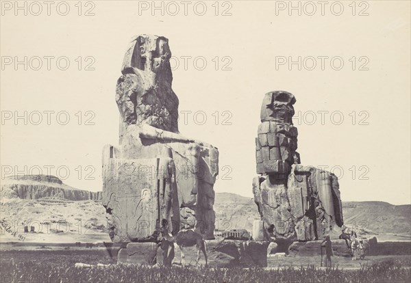 The Statues of Memnon. Plain of Thebes, 1857.