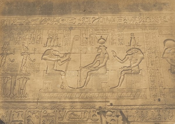 Bas-reliefs de la façade du Temple de Dendérah (Tentyris), 1849-50.