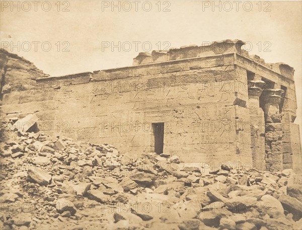 Vue du pronaos du Temple de Dandour (Tropique du Cancer), April 7, 1850.