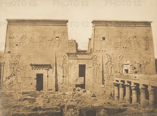 Dromos et Pylones du grand Temple d'Isis, à Philae, April 13, 1850.