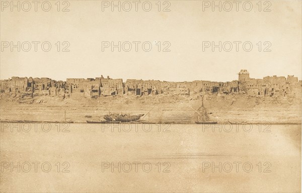 Vue générale d'Esné (No. 1 extrêmité Sud), 1849-50.