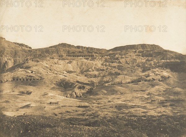 Vue générale de la Nécropole de Thèbes (Gournah), 1849-50.