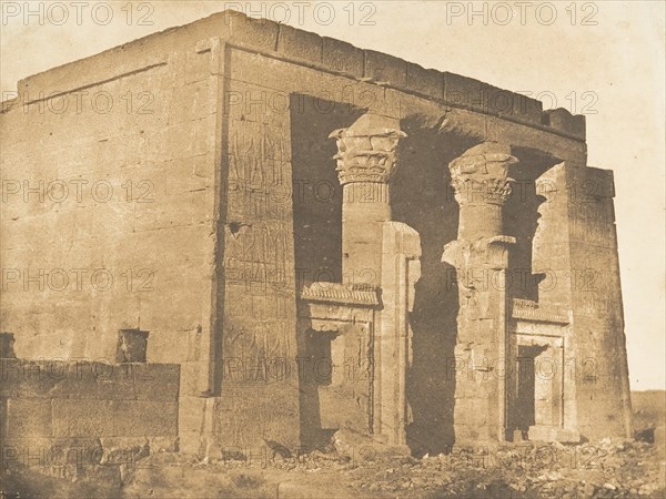 Vue de la façade du pronaos du Temple de Dakkeh (Pselcis), April 5, 1850.