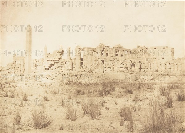 Vue générale des ruines du Palais de Karnac, prise du Nord, 1849-50.