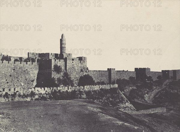 Palestine. Jérusalem. Partie occidentale des Murailles, 1850.