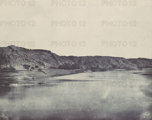 Nubie. Rive Orientale du Nil (Village de Bab). Vue prise au sud de Philoe, 1850.