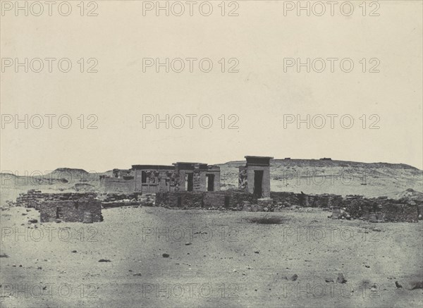 Nubie. Temple et Village de Débôd. Parembole de l'itinéraire d'Antonin, 1850.