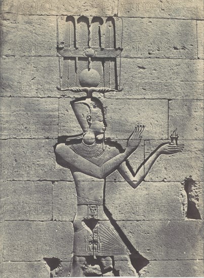 Nubie. Kalabscheh. Sculptures de la Facade postérieure du Temple, 1850.