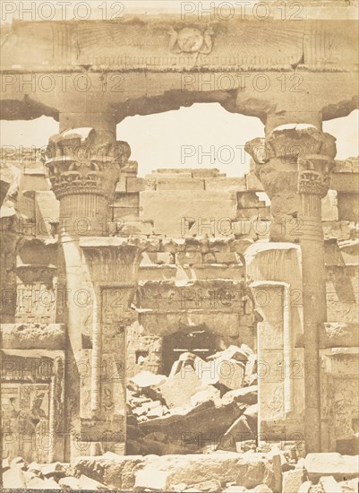 Temple de Kalabcheh - Entre colonnement médial du Pronaos, April 8, 1850.