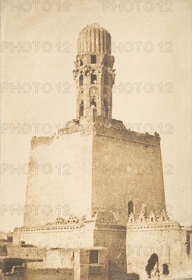 Minaret occidental de la Mosqée du Khalif Hakem, au Kaire, January 9, 1850.