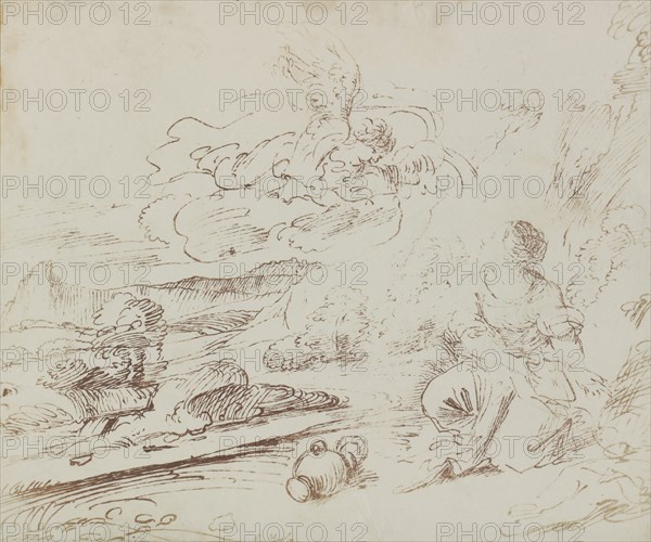 Hagar in the Desert, before March 1844.