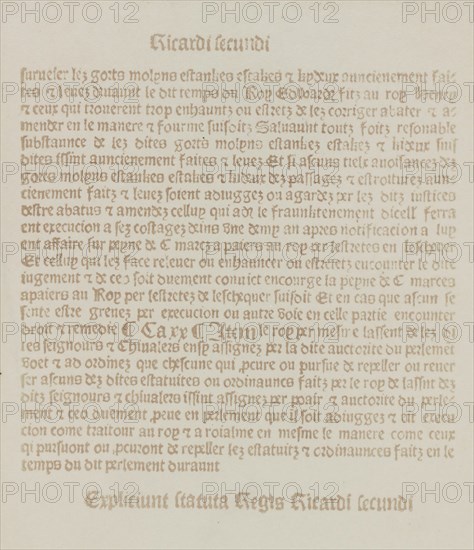Facsimile of an Old Printed Page, before August 1839.
