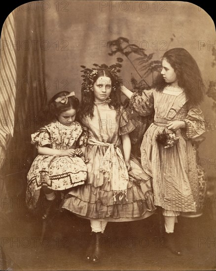 Flora Rankin, Irene MacDonald, and Mary Josephine MacDonald at Elm Lodge, July 1863