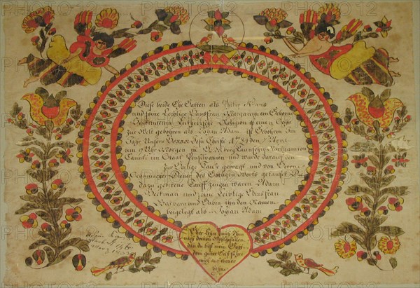 Birth and Baptismal Certificate, 1784.