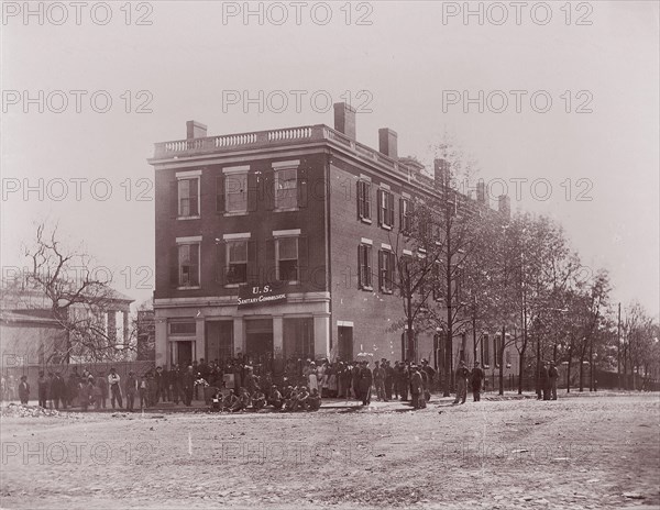 Sanitary Commission Headquarters, Richmond, Virginia, 1865. Formerly attributed to Mathew B. Brady.