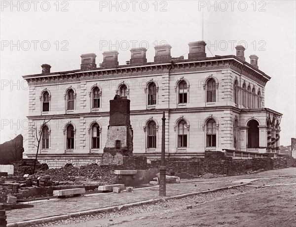Custom House, Richmond, Virginia (after evacuation), 1861-65. Formerly attributed to Mathew B. Brady.