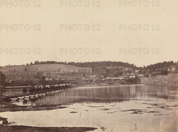 Pontoon Bridge Across the Potomac, Berlin, October 1862, 1862.