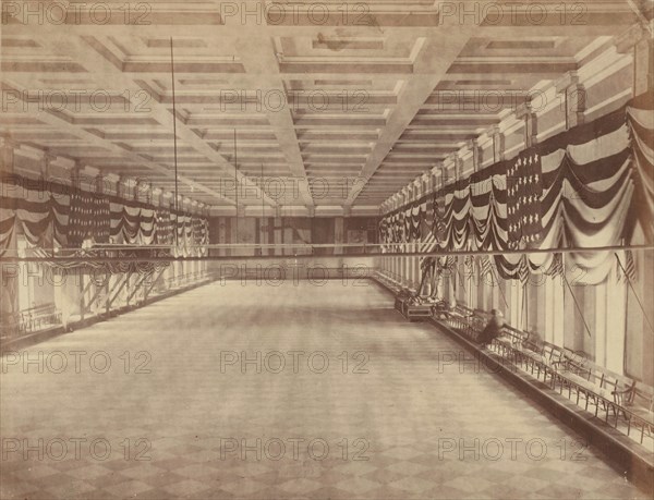 [Interior View of the Ballroom for Lincoln's Second Inaugural Ball], March 1865.