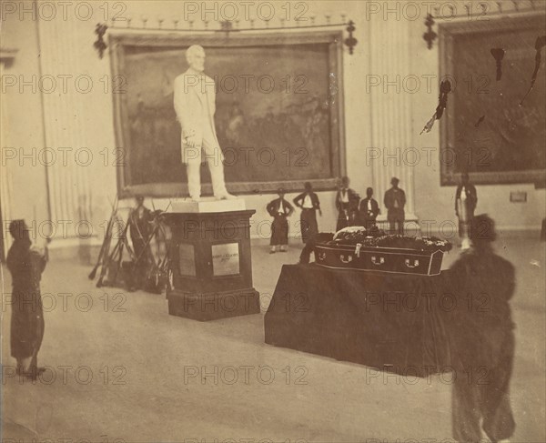 [Thaddeus Stevens Lying in State in the Rotunda of the Capitol at Washington], 1867.