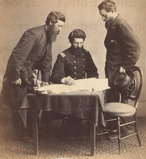 Planning the Capture of Booth, 1865.