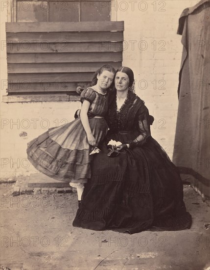 Mrs. Greenhow and Daughter, Imprisoned in the Old Capitol, Washington, 1862.