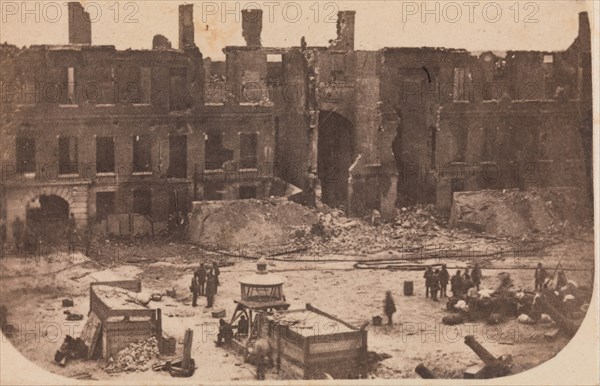 The Evacuation of Fort Sumter, April 1861, April 1861. Attributed to Alma A. Pelot and Jesse H. Bolles.