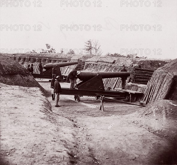 Fort Brady, James River, 1864. Formerly attributed to Mathew B. Brady.