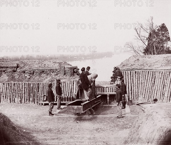 Cox's Landing, James River, 1864. Formerly attributed to Mathew B. Brady.