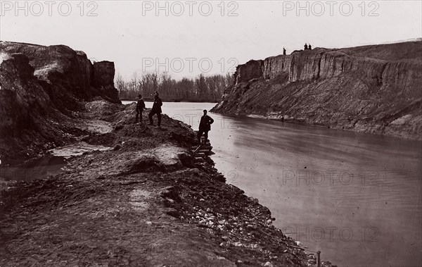 Dutch Gap Canal, 1865. Formerly attributed to Mathew B. Brady.