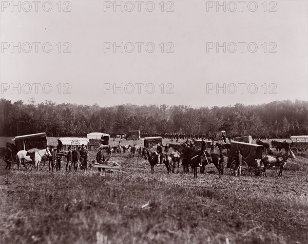 Removing Dead from Battlefield, Marye's Heights, May 2, 1864, 1864. Formerly attributed to Mathew B. Brady.