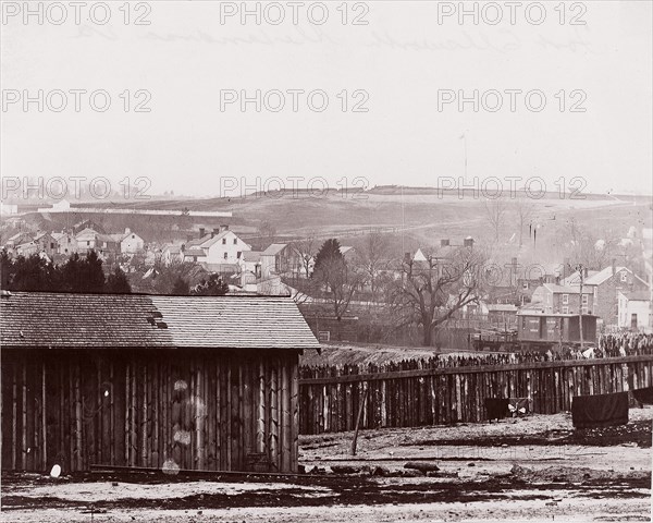 Pontoon Bridge at Deep Bottom, James River, 1864. Formerly attributed to Mathew B. Brady.