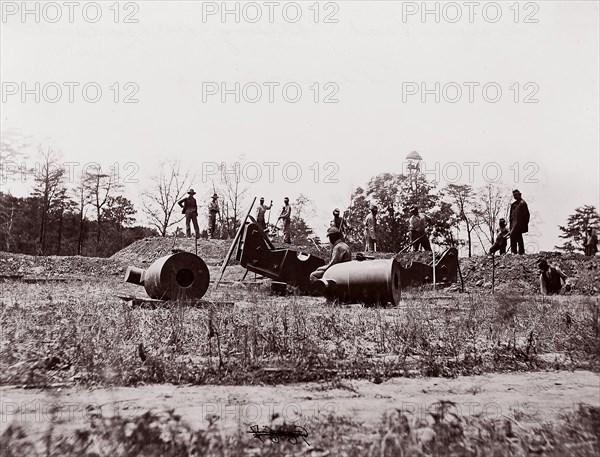 Pontoon Bridge at Deep Bottom, James River, 1864. Formerly attributed to Mathew B. Brady.