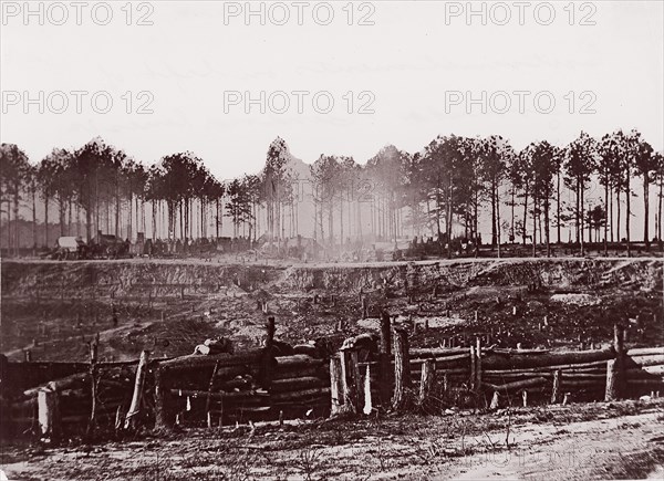 Entrenchments on left of Bermuda Hundred Lines, 1861-65. Formerly attributed to Mathew B. Brady.