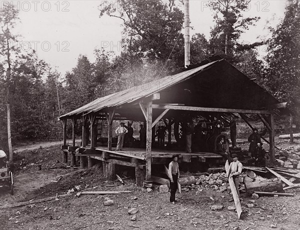 Government Saw Mill (Chattanooga), 1861-65. Formerly attributed to Mathew B. Brady.